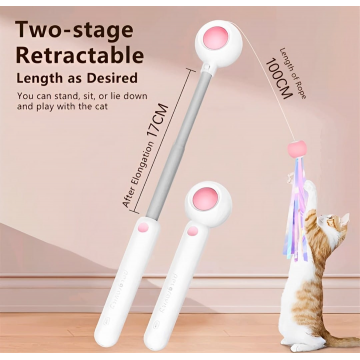 Dooee Toy Retractable Wand With Laser Pink